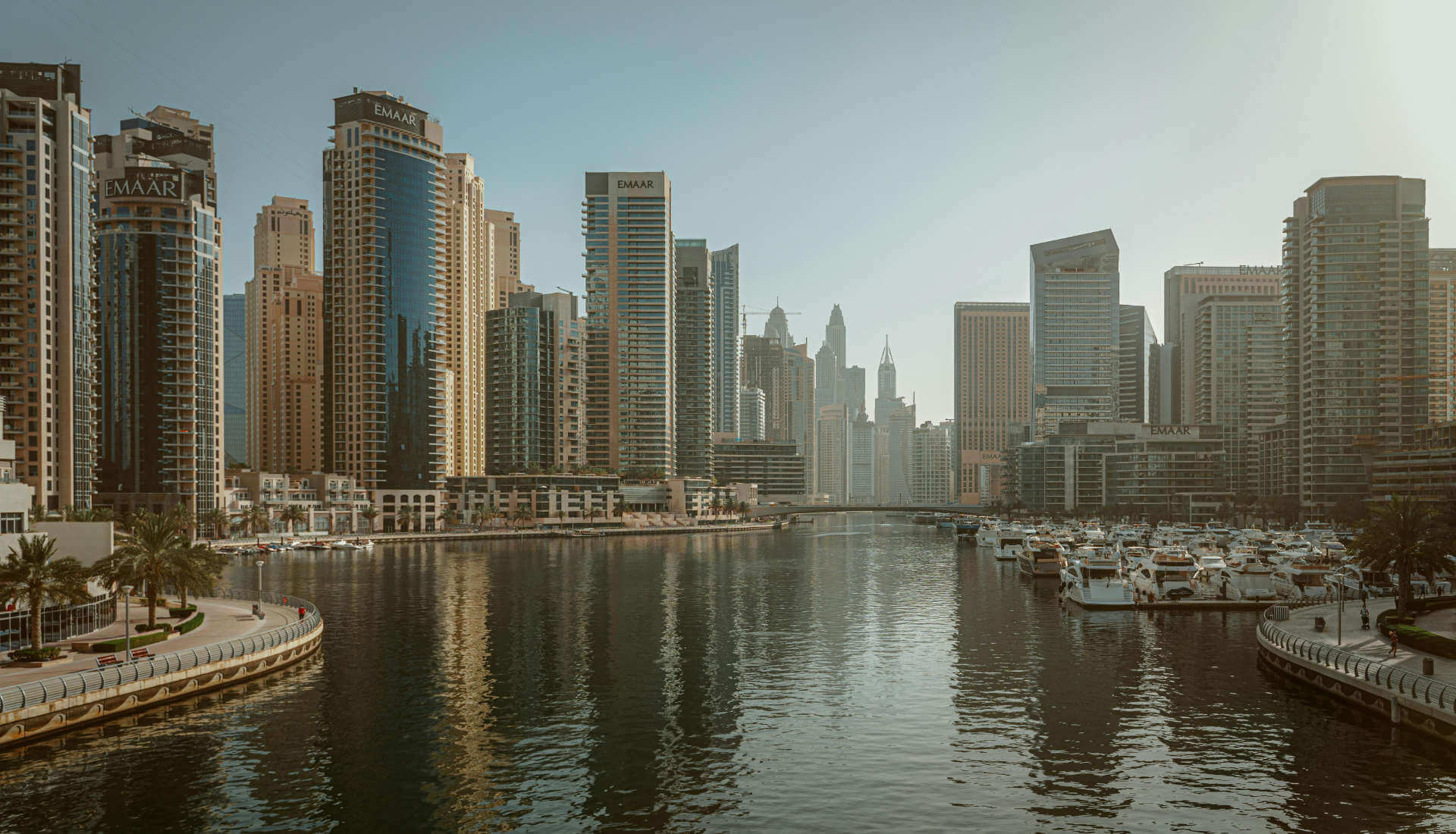 A picture of the Dubai Marina, close to the office of Orama Consult